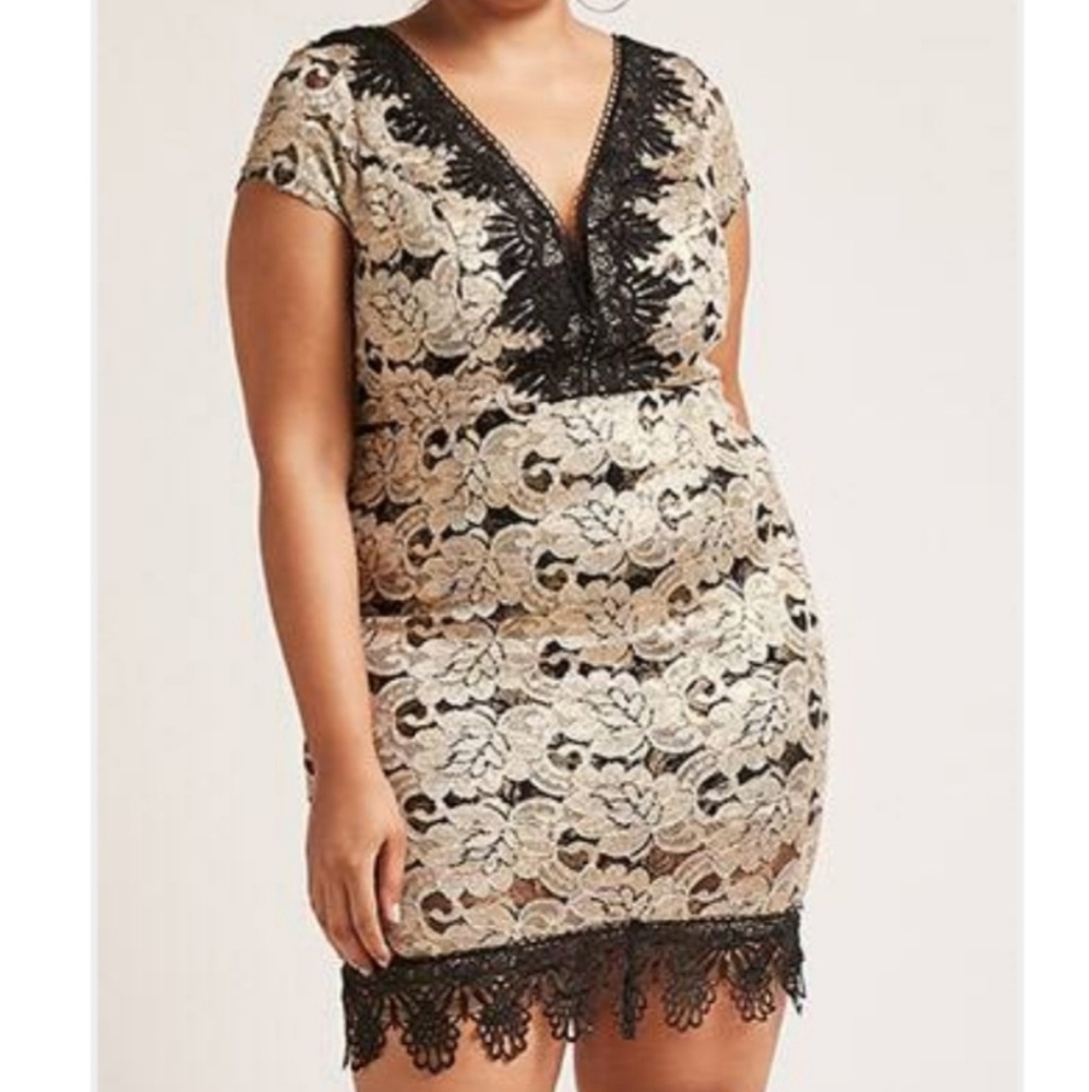 Metallic Lace Dress